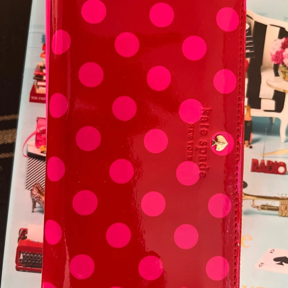Kate space patent leather Polka dot Lacey wallet with original box. - Picture 7 of 7